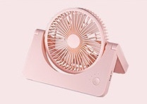 4000mah สีชมพู USB ชาร์จพัดลมพลาสติกขนาดเล็ก DC 5V มอเตอร์ตาข่ายถอดได้