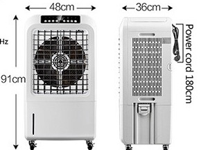 150W 220V Industrial Water Air Cooler 7.5H เครื่องปรับอากาศตั้งเวลาควบคุมระยะไกล
