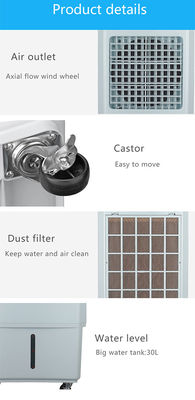 24H Timer Energy Saving Air Cooler 2500m3/h Airflow Anion function